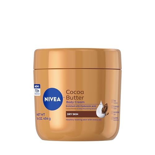 NIVEA Cocoa Butter Body Cream with Deep Nourishing Serum, Cocoa Butter Cream for Dry Skin, 16 Ounce Jar|B01H6OYPU8