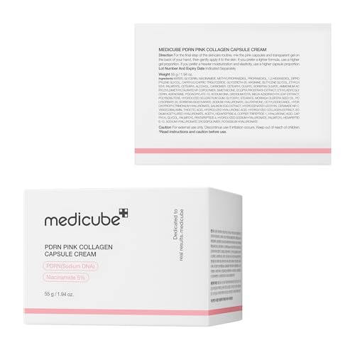 medicube Capsule Cream with Salmon DNA PDRN Pink Collagen | Lightweight Moisturizing Cream with PDRN, Niacinamide for Uneven Skin Tone and Texture, Glow hydration | Korean Skincare, 1.94 oz|B0DTKCN3Z4