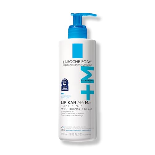 La Roche-Posay Lipikar AP+Max Triple Repair Moisturizing Body Cream,13.52oz | Face and body lotion for dry skin with shea butter and niacinamide to help moisturize and support the skin barrier.|B003QXZWYW