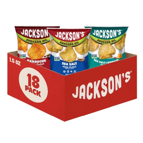 Jackson's Classic Potato Chips Variety Pack, Avocado Oil (1.5oz, 10ct)|B0F2JGF18T