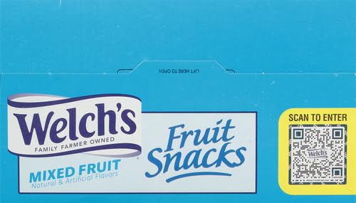 Welch's Fruit Snacks - Mixed Fruit Box - Kids Snacks - 0.8 Oz - 40 Pack