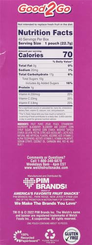 Welch's Fruit Snacks - Mixed Fruit Box - Kids Snacks - 0.8 Oz - 40 Pack