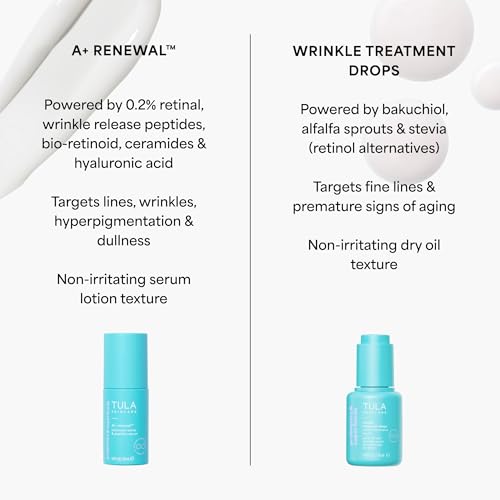 TULA Skin Care A+ Renewal Advanced Retinal + Peptides Serum - Nightly Facial Serum, Boosts Radiance and Hydrates, 1.01 Fl. oz.|B0DQR1BNT7