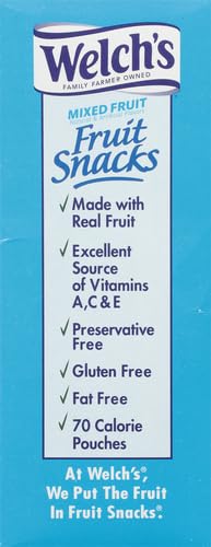 Welch's Fruit Snacks - Mixed Fruit Box - Kids Snacks - 0.8 Oz - 40 Pack