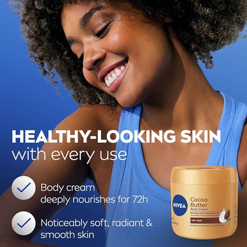 NIVEA Cocoa Butter Body Cream with Deep Nourishing Serum, Cocoa Butter Cream for Dry Skin, 16 Ounce Jar|B01H6OYPU8