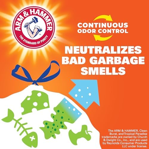 Hefty Ultra Strong 13 Gal Kitchen Trash Bags, White, Lavender Vanilla, 80ct|B01BZ0LXL8