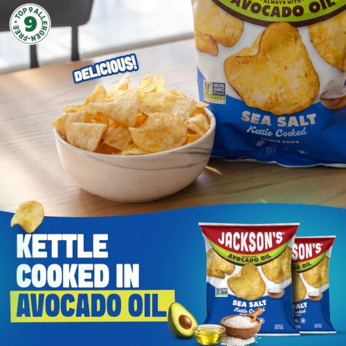 Jackson's Classic Potato Chips Variety Pack, Avocado Oil (1.5oz, 10ct)|B0F2JGF18T