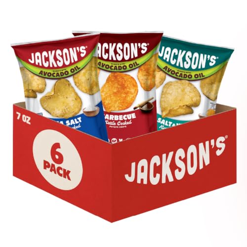 Jackson's Classic Potato Chips Variety Pack, Avocado Oil (1.5oz, 10ct)|B0F2JGF18T