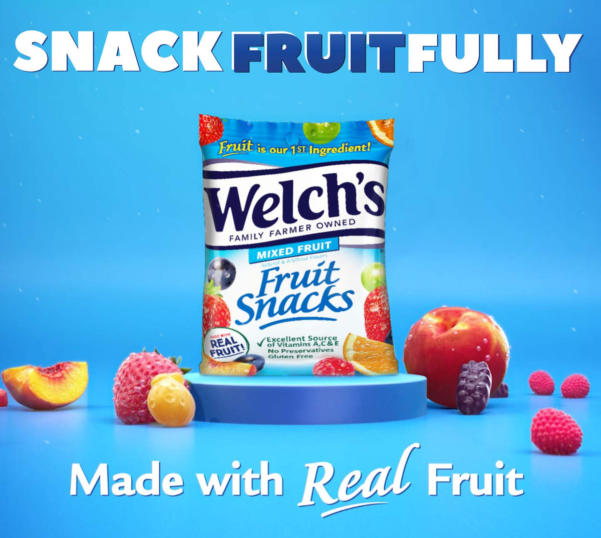 Welch's Fruit Snacks - Mixed Fruit Box - Kids Snacks - 0.8 Oz - 40 Pack