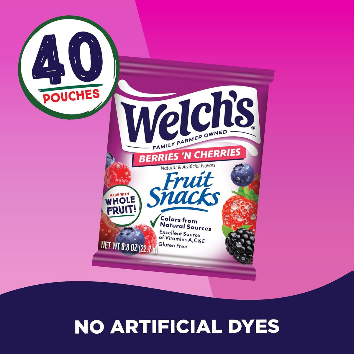 Welch's Fruit Snacks - Mixed Fruit Box - Kids Snacks - 0.8 Oz - 40 Pack