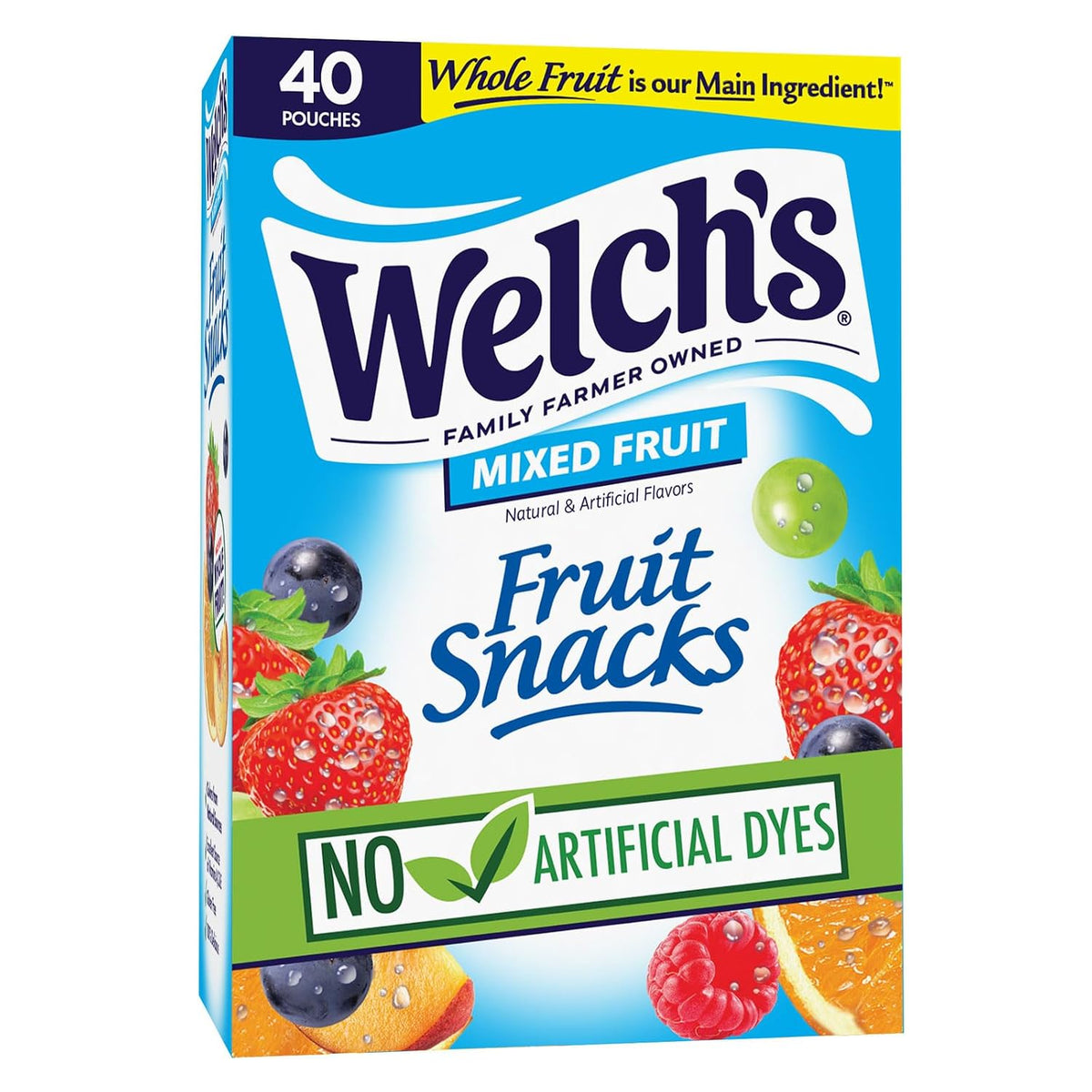 Welch's Fruit Snacks - Mixed Fruit Box - Kids Snacks - 0.8 Oz - 40 Pack