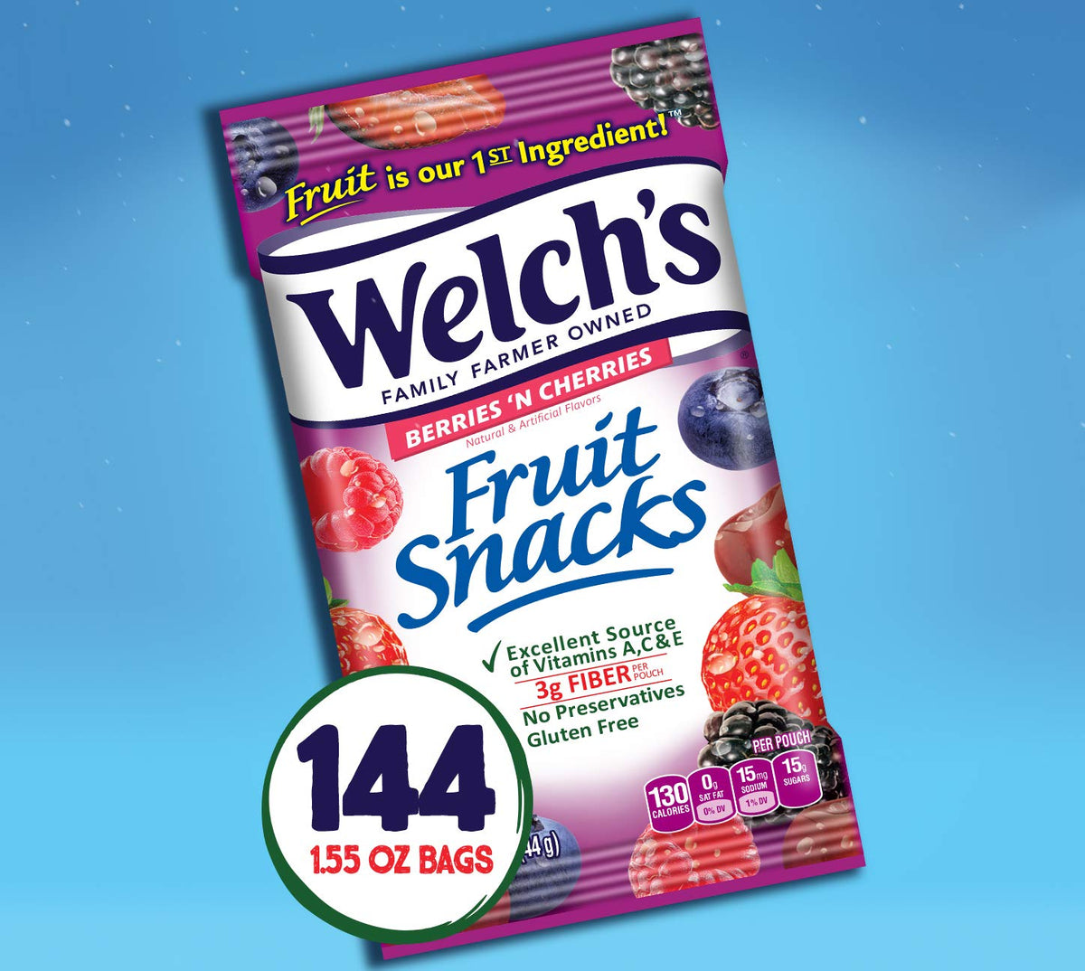 Welch's Fruit Snacks - Mixed Fruit Box - Kids Snacks - 0.8 Oz - 40 Pack