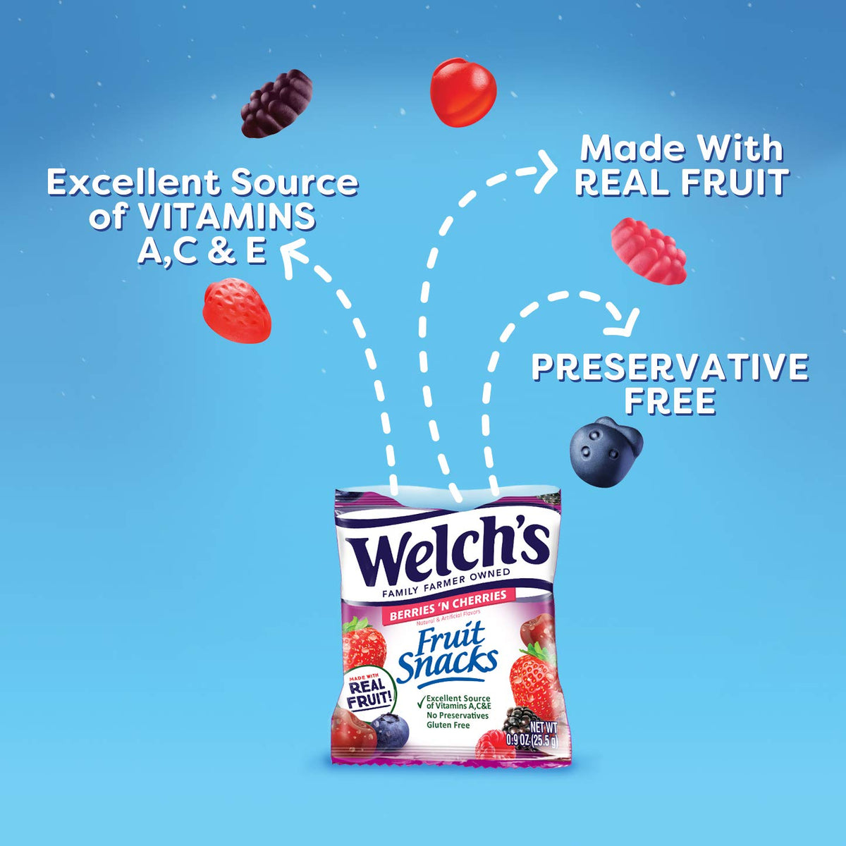 Welch's Fruit Snacks - Mixed Fruit Box - Kids Snacks - 0.8 Oz - 40 Pack
