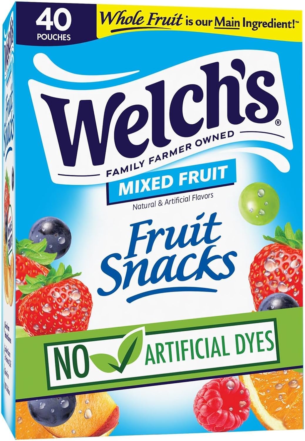Welch's Fruit Snacks - Mixed Fruit Box - Kids Snacks - 0.8 Oz - 40 Pack