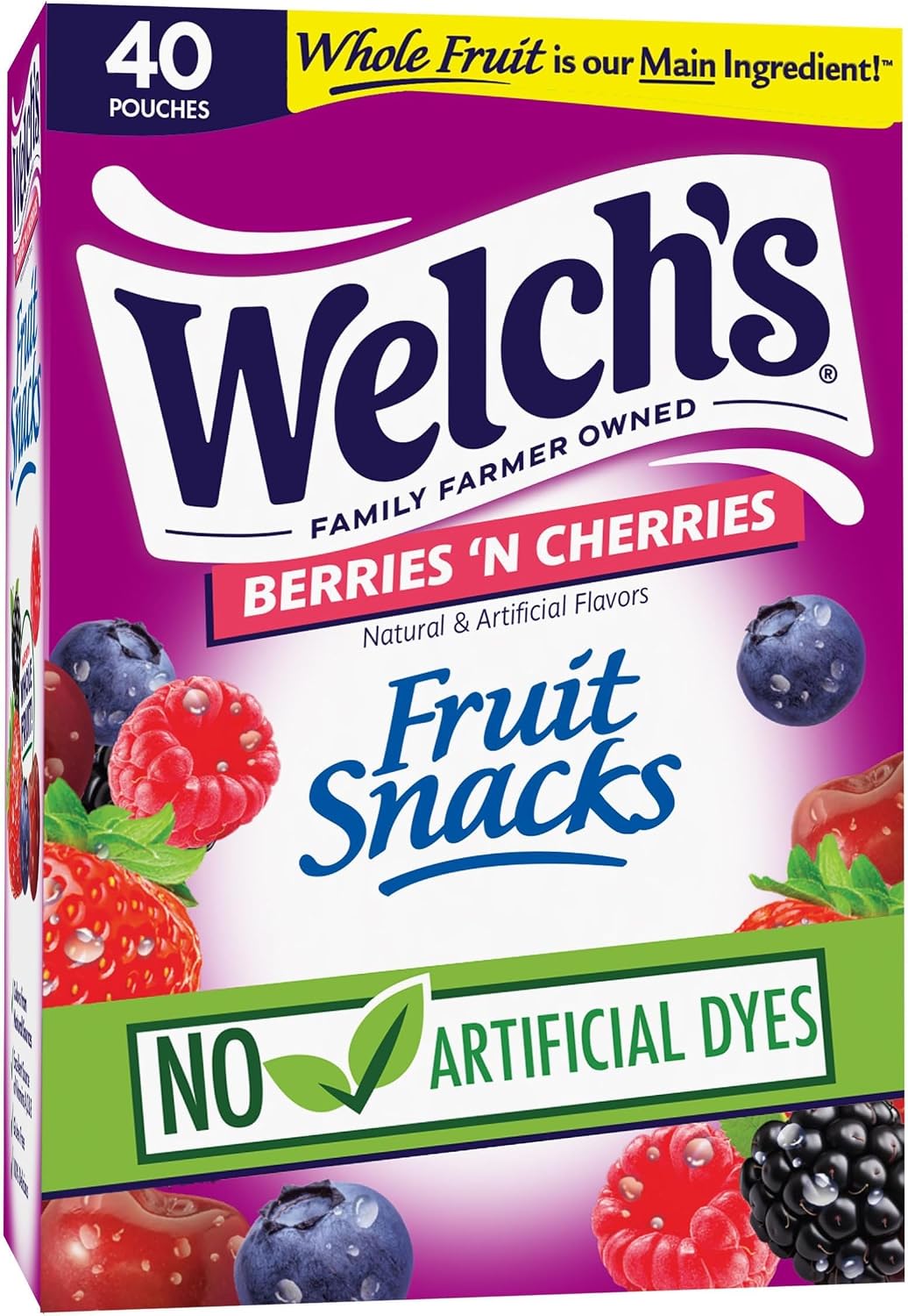 Welch's Fruit Snacks - Mixed Fruit Box - Kids Snacks - 0.8 Oz - 40 Pack