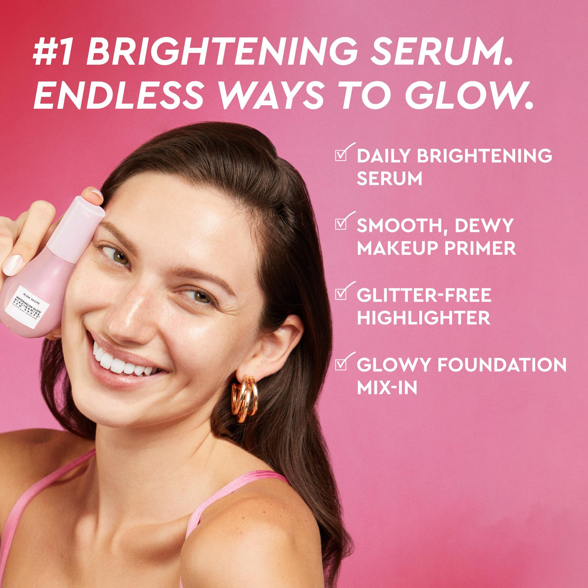 Glow Recipe Watermelon Niacinamide Dew Drops, Korean Niacinamide Serum Drops, Hydrating Face Serum + Primer & Liquid Highlighter, Hyaluronic Acid, Dewy Glow (40ml)