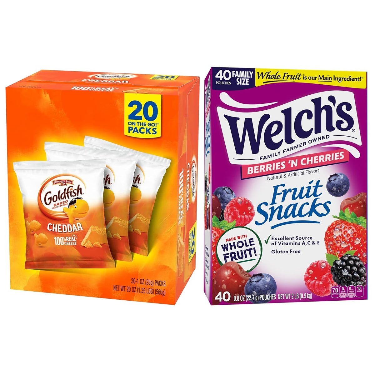 Welch's Fruit Snacks - Mixed Fruit Box - Kids Snacks - 0.8 Oz - 40 Pack