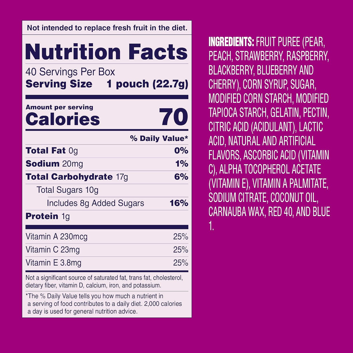 Welch's Fruit Snacks - Mixed Fruit Box - Kids Snacks - 0.8 Oz - 40 Pack