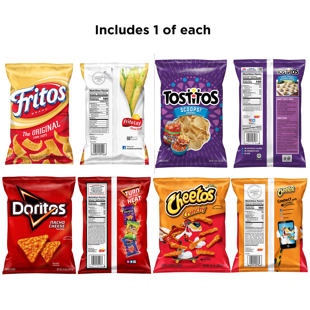 Frito-Lay Ultimate Classic Snacks Package, Variety Assortment of Chips, Cookies, Crackers, & Nuts, 0.56 ounces, (Pack of 40) (Packaging May Vary)