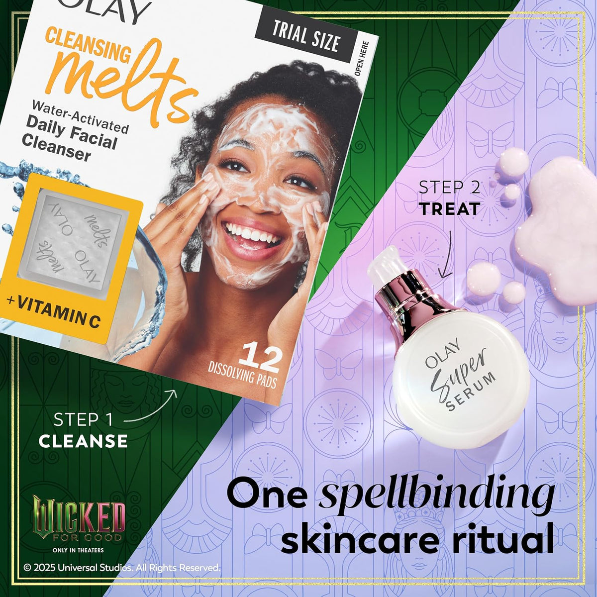 Olay Super Serum Trial Size - Niacinamide, Vitamin C & E, Collagen Peptide, AHA - 5-in-1 Skin Care Benefits - Healthy Glow, Brightening, Hydrating, Smoothing, Firming, Evens Tone, Anti-Aging, 0.4 Oz