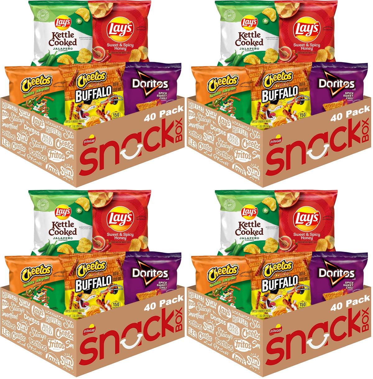 Frito-Lay Ultimate Classic Snacks Package, Variety Assortment of Chips, Cookies, Crackers, & Nuts, 0.56 ounces, (Pack of 40) (Packaging May Vary)