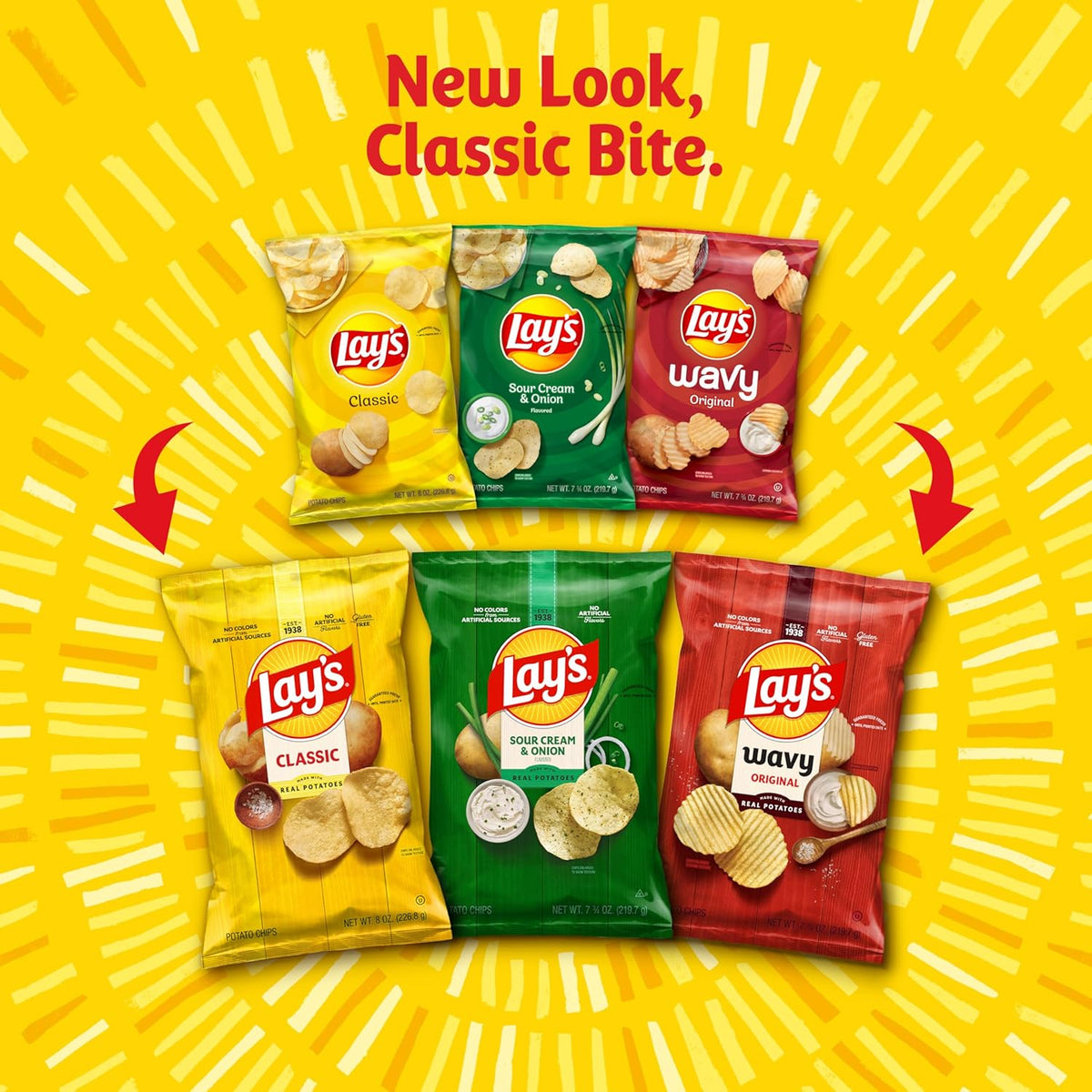Frito-Lay Ultimate Classic Snacks Package, Variety Assortment of Chips, Cookies, Crackers, & Nuts, 0.56 ounces, (Pack of 40) (Packaging May Vary)